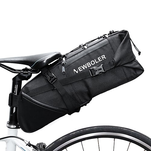 

10 L Bike Saddle Bag Reflective Adjustable Large Capacity Bike Bag Polyester 900D Bicycle Bag Cycle Bag Road Bike Mountain Bike MTB