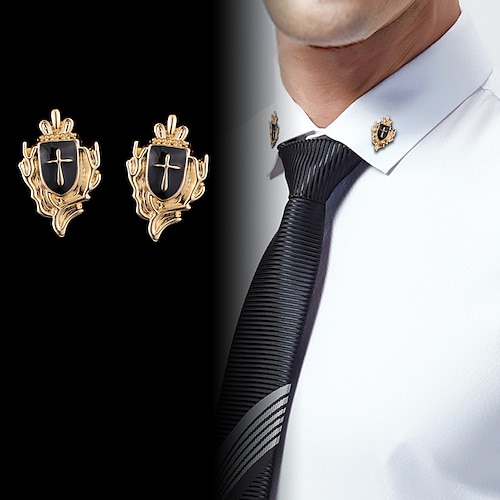 

Men's Cubic Zirconia Brooches Vintage Style Cross Creative Fashion Vintage Ancient Rome Brooch Jewelry Silver Gold For Party Daily