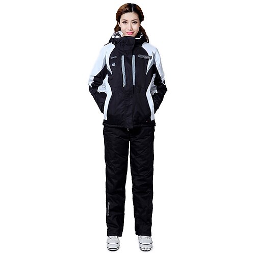 Pentru femei Jachetă de Schi & Pantaloni Keep Warm Respirabil Schiat Sporturi de Iarnă Chinlon Costume Ținută Ski