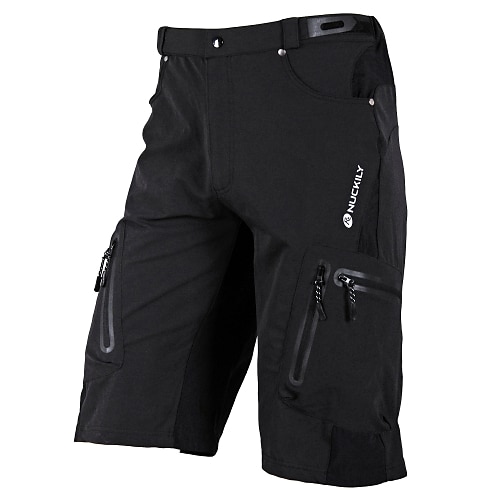 Nuckily herren mtb shorts lycra radhose wasserdicht atmungsaktiv schnell trocknend leicht und baggy reißverschlusstaschen sommer fahrradbekleidung berg rennrad radsport fortgeschritten schwarz