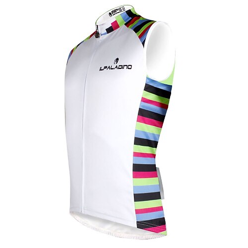 

ILPALADINO Men's Sleeveless Cycling Jersey Summer Polyester Rainbow LGBT Solid Color Bike Vest / Gilet Jersey Tank Top Mountain Bike MTB Road Bike Cycling Quick Dry Back Pocket Sports Clothing