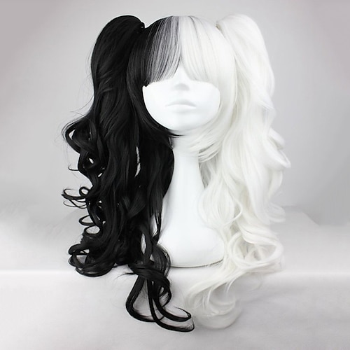 

Cosplay Costume Wig Synthetic Wig Cosplay Wig Wavy Kardashian Wavy Wig Black / White Synthetic Hair Women's Braided Wig African Braids White hairjoy