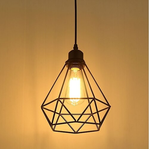 

1-Light 20.5 cm Mini Style Pendant Light Metal Geometrical Painted Finishes Retro Vintage / Country 110-120V / 220-240V