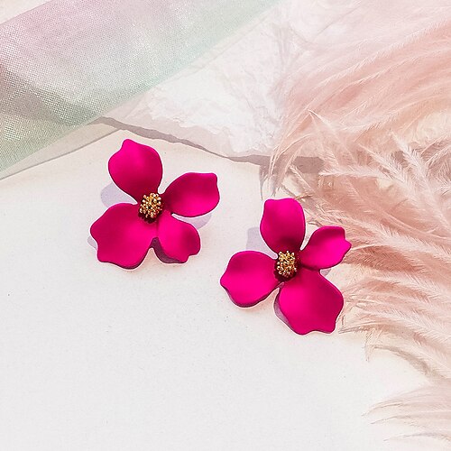 

1 Pair Stud Earrings For Women's Party Daily Alloy Retro Flower
