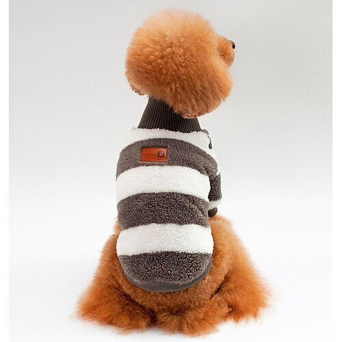 

Dog Cat Sweater Sweatshirt Puppy Clothes Striped Sports & Outdoors Casual / Daily Dog Clothes Puppy Clothes Dog Outfits Black White Red Sweatshirts for Girl and Boy Dog