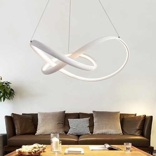 

1-Light 50 cm Matte / Bulb Included / Adjustable Pendant Light Metal Circle Painted Finishes Chic & Modern 110-120V / 220-240V / Dimmable