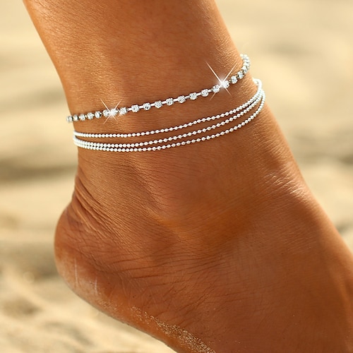 

Women's Ankle Bracelet Beads Romantic Anklet Jewelry Silver / Gold For Street Going out