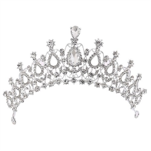 

Legering Crown Tiaras med Rhinsten 1 Deler Bryllup Hodeplagg