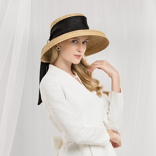 

Naturlig Fiber Kentucky Derby Hat / Hatter med Bånd 1pc Avslappet / Dagligdagstøy Hodeplagg