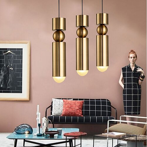 

1-Light 6 cm Pendant Light LED Island Light Metal Mini Gold Contemporary / Artistic AC100-240V