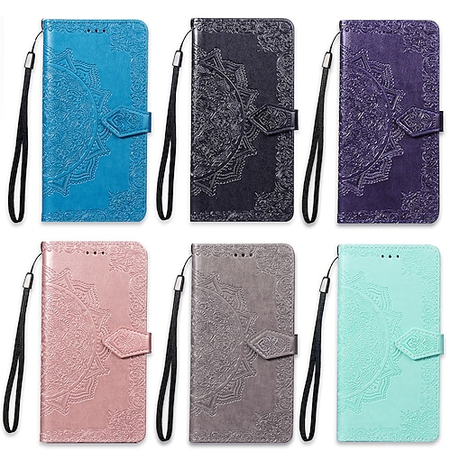 

Phone Case For OnePlus Full Body Case Leather Wallet Card One Plus 6T OnePlus 8 Pro OnePlus 8 OnePlus 8T OnePlus 6 OnePlus Nord N10 5G OnePlus Nord N100 Wallet Card Holder with Stand Mandala Hard PU