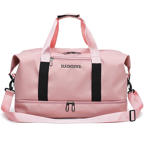 

Women's Large Capacity Waterproof Oxford Cloth Travel Bag Gym Bag Zipper Solid Color Sports & Outdoor Daily Outdoor Handbags Black Red Pink Gray
