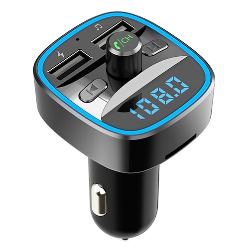 

T25 FM Transmitter Bluetooth Car Kit Handsfree Calling Auto Bluetoooth 5.0 Car MP3 Player 2.4A Quick Charge USB Car Charger