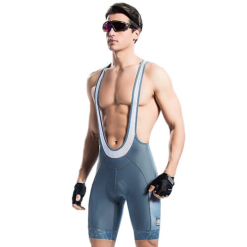 

Men's Cycling Bib Shorts Bike Bib Shorts Pants Bottoms Breathable Sports Solid Color Elastane GrayWhite Mountain Bike MTB Road Bike Cycling Clothing Apparel Race Fit Bike Wear / Stretchy