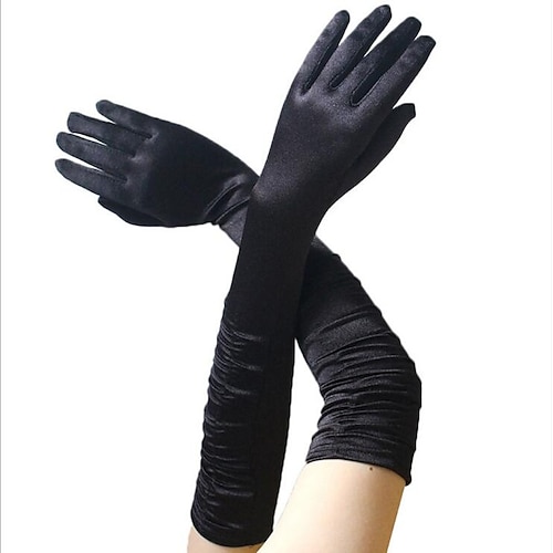 

1950s 1920s Cocktail Dress Vintage Dress Gloves Long Gloves Audrey Hepburn The Great Gatsby Women's Teen Adults' Cosplay Costume Christmas Party Prom Gloves