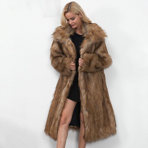 

Long Sleeve Coats / Jackets Faux Fur Wedding / Party / Evening Women's Wrap With Solid