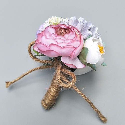 

Wedding Flowers Boutonnieres / Wrist Corsages Wedding / Party Evening Polyester 1.97""(Approx.5cm) Christmas