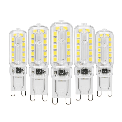 

5pcs 10pcs G9 LED Bi-pin Lights 6W 450-550lm 22 LED Beads SMD 2835 T Bulb Shape Dimmable Warm White Cold White 220-240V 110-130V RoHS for Chandeliers Accent Lights Under Cabinet Puck Light