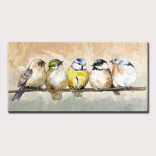 

Oil Painting Hand Painted - Abstract Pop Art Modern Rolled Canvas