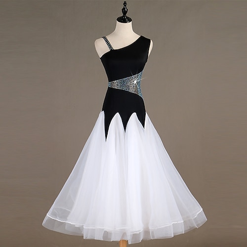 

Ballroom Dance Dress Split Joint Crystals / Rhinestones Women's Performance Sleeveless Spandex