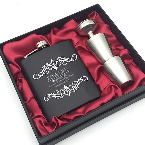 

Personalized Stainless steel Barware & Flasks Her / Him / Bride Wedding Party / Festival