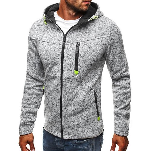 

Men's Hoodie Jacket Hoodie Light gray Black Hooded Polka Dot Work Going out Active Cool Essential Winter Fall Clothing Apparel Hoodies Sweatshirts Long Sleeve / Spring