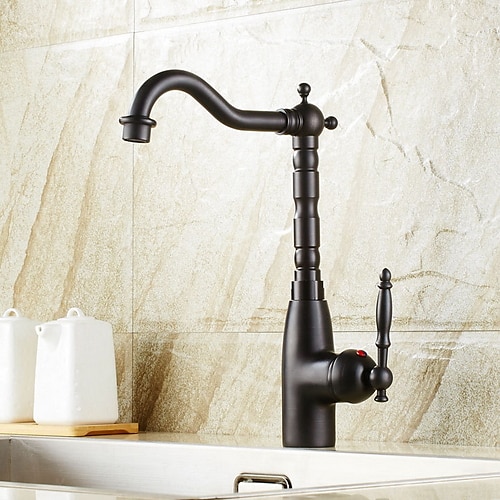 

Copper Kitchen faucet,Single Handle One Hole Electroplated Standard Spout Ordinary Kitchen Taps