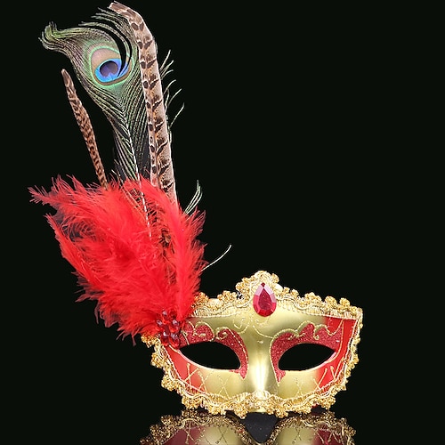 CARNAVAL / MASCARAS : Mascara veneciana plumas Mujer