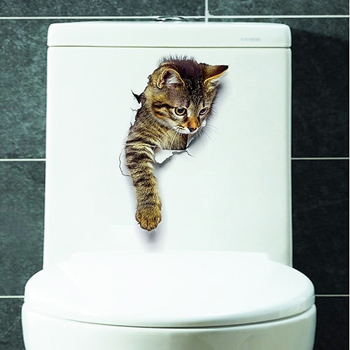

Toilet Stickers - Animal Wall Stickers Animals Living Room / Bedroom / Bathroom 19X25cm