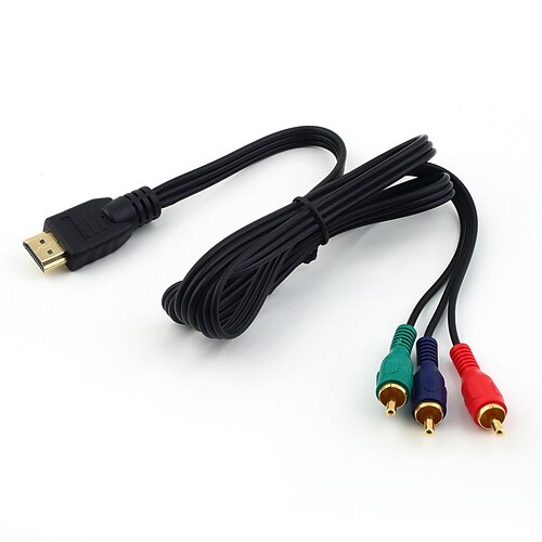 1m 1080p hdmi na 3rca kabel audio video av kabel konektor komponenty drátu kabel pro dvd hdtv