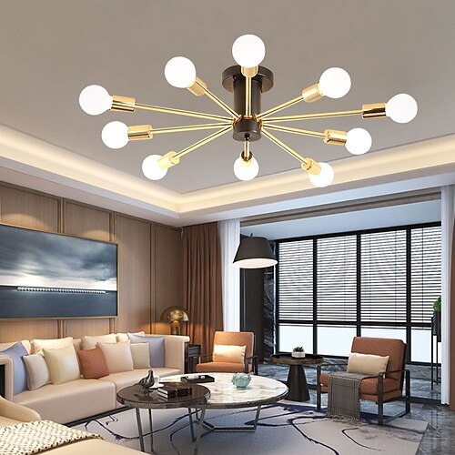 

10-Light 108 cm Chandelier Metal Sputnik Electroplated Painted Finishes Contemporary Artistic 110-120V 220-240V