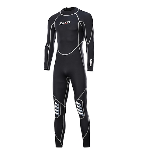 

ZCCO Men's Full Wetsuit 3mm SCR Neoprene Diving Suit Thermal Warm UPF50 Quick Dry High Elasticity Long Sleeve Back Zip Knee Pads - Swimming Diving Surfing Scuba Solid Color Spring Summer Winter