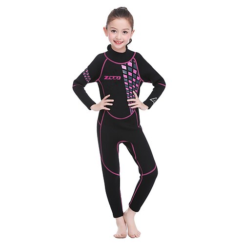 

ZCCO Boys Girls' Full Wetsuit 3mm SCR Neoprene Diving Suit Thermal Warm UPF50 Quick Dry High Elasticity Back Zip - Swimming Diving Surfing Scuba Patchwork Spring Summer Winter / Kids