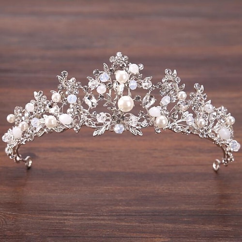 

Alloy Crown Tiaras with Faux Pearl / Crystals 1 PC Wedding / Special Occasion Headpiece