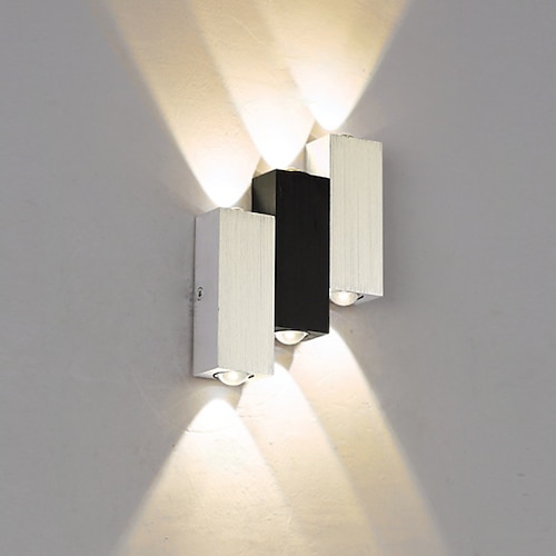

1-Light LED Modern Contemporary Wall Lamps Cuboid Design Hotel Corridors Sconces Indoor Metal Wall Light Warm White 85-265V 6 W
