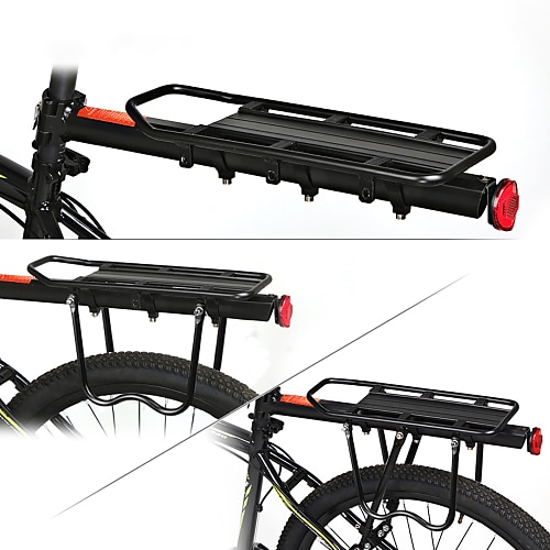 

Bike Cargo Rack Rear Rack Max Load 50 kg Adjustable Wearproof Quick Release Aluminum Alloy Road Bike Mountain Bike MTB Road Cycling - Black