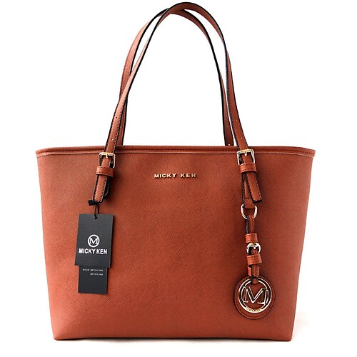 

Women's Leather Bags Work Bag Tote PU Leather Solid Color Daily Holiday Dark Blue Orange Red Brown