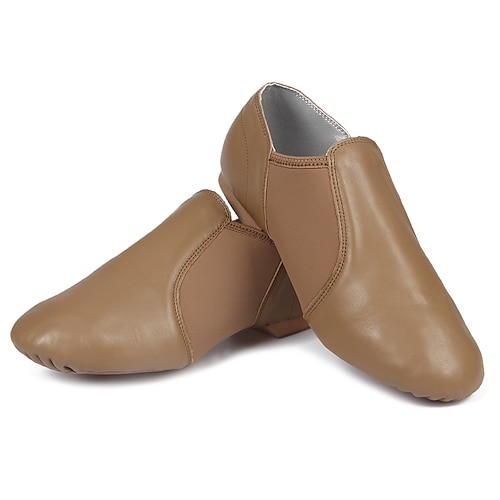 

Herre Jazz-sko Dansesko Trening Ytelse Flate Øvelse Flat hæl Elastisk Slippers Mørkebrun