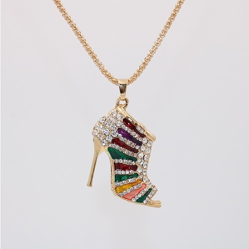 

Pendant Necklace Gold Plated Chrome Women's Unique Design Romantic Fashion Geometrical Shoe Cool irregular Necklace For Evening Party Carnival Holiday / Long Necklace