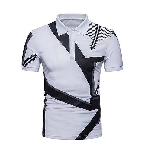 

Hombre Camiseta de golf Camiseta de tenis Bloque de color Cuello Cuello Camisero Blanco Negro Deporte Casual Manga Corta Ropa Casual / Diario Casual