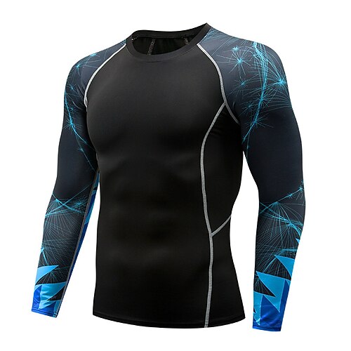 

Men's Long Sleeve Compression Shirt Winter Nylon Dark Grey Navy RedBlue Plus Size Bike Breathable Quick Dry Sports Mountain Bike MTB Road Bike Cycling Clothing Apparel / Athleisure / Stretchy