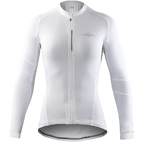 

Mountainpeak Women's Cycling Jersey Long Sleeve Winter Bike Jersey Top with 3 Rear Pockets Mountain Bike MTB Sunscreen Breathable Moisture Wicking Back Pocket Dark Grey Wine Red White Spandex Sports