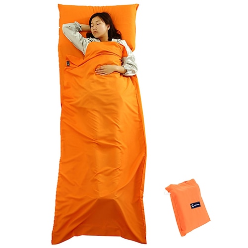 Camping Sleeping Bag Liner Outdoor Camping Envelope / Rectangular Bag for Adults 15-25 °C Single Polyester Waterproof Portable Warm Dust Proof Foldable Skin Friendly 210*75 cm Fall Spring for Fishing