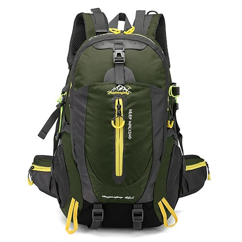 40 L Hiking Backpack Waterproof Rain Waterproof Wearable Multifunctional Laptop Packs Outdoor Camping / Hiking Climbing Traveling Terylene Mesh Nylon Red Light Green Army Green / Yes