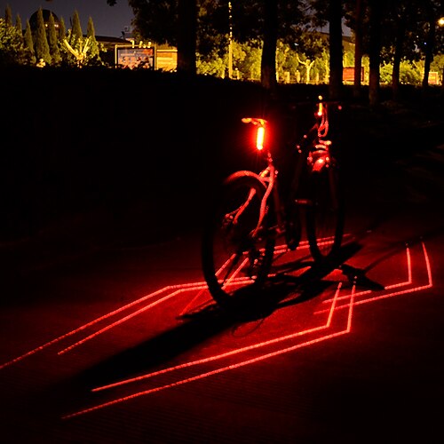

Laser LED Bike Light Rear Bike Tail Light Safety Light Mountain Bike MTB Bicycle Cycling Waterproof Multiple Modes Super Bright Portable Li-ion 80 lm Rechargeable USB Red Camping / Hiking / Caving