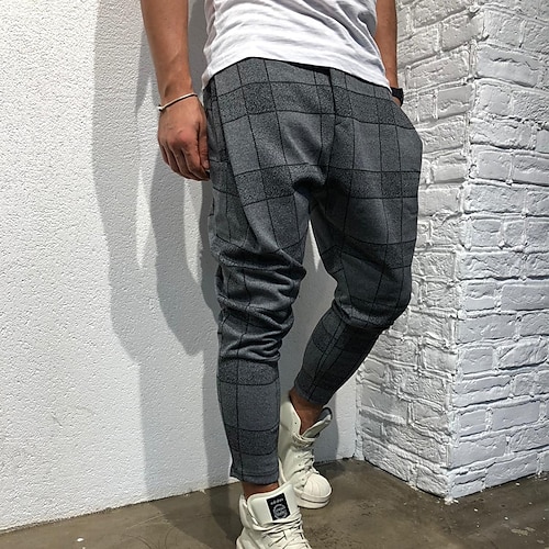 

Men's Sweatpants Joggers Chinos Trousers Casual Pants Sporty Harem Print Full Length Sports Exaggerated Black Gray Micro-elastic / Elasticity