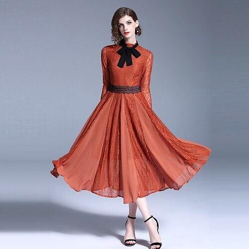 Dress Dresses Retro Vintage 1950s Midi Dress Rockabilly Prom Dress Bishop Sleeve Country Girl Patchwork Stand Collar Fancy Dress Women's Party Daily Homecoming Adults' Dress Homecoming Dresses 2026 - $77.99 Dress Dresses Retro Vintage 1950s Midi Dress Rockabilly Prom Dress Bishop Sleeve Country Girl Patchwork Stand Collar Fancy Dress Women's Party Daily Homecoming Adults' Dress Homecoming Dresses 2026 - $77.99