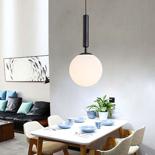 

1-Light 20 cm Pendant Light Metal Glass Globe Electroplated Painted Finishes Contemporary Artistic 110-120V 220-240V