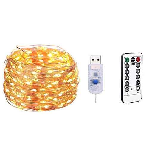 

5 m Lyssett 50 LED SMD 0603 1 13Kjør fjernkontrollen 1set Varm hvit Hvit Multifarget Vanntett USB Dekorativ 5 V USB-ladet