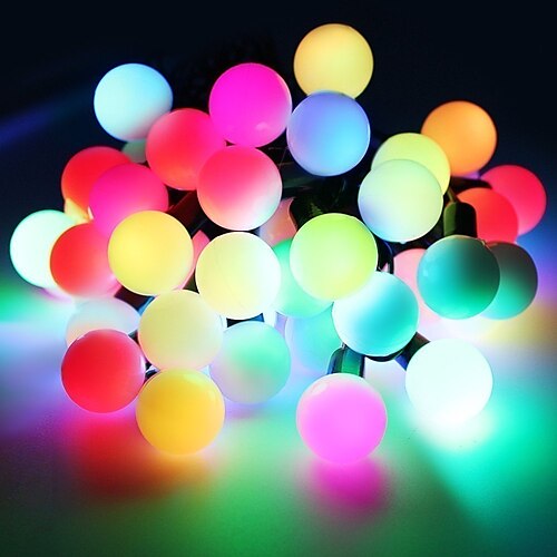 

5m 50 LEDs Bulb Waterproof String Lights Outdoor String Lights Fairy Lights for Indoor Outdoor Bedroom Christmas Party Christmas Tree 220-240V